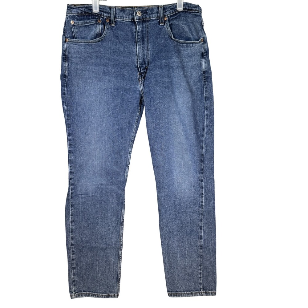 Levis 507 Jeans Mens 36x32 Blue Denim Stretch Tapered Medium Wash Classic